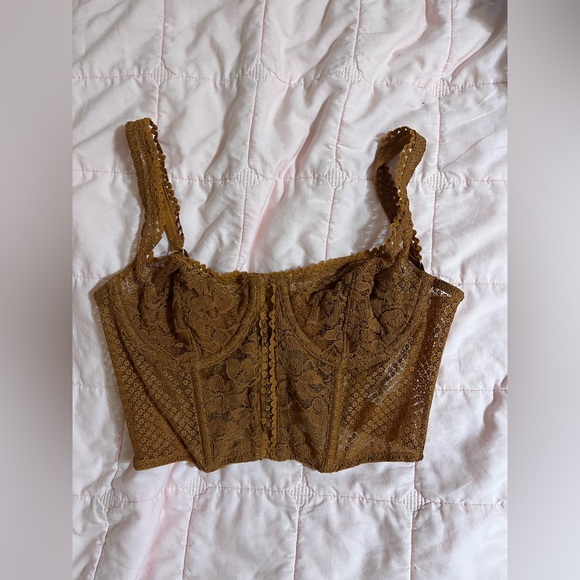 Urban Outfitters Tops - NEW Urban Outfitters small brown corset / bralette top
